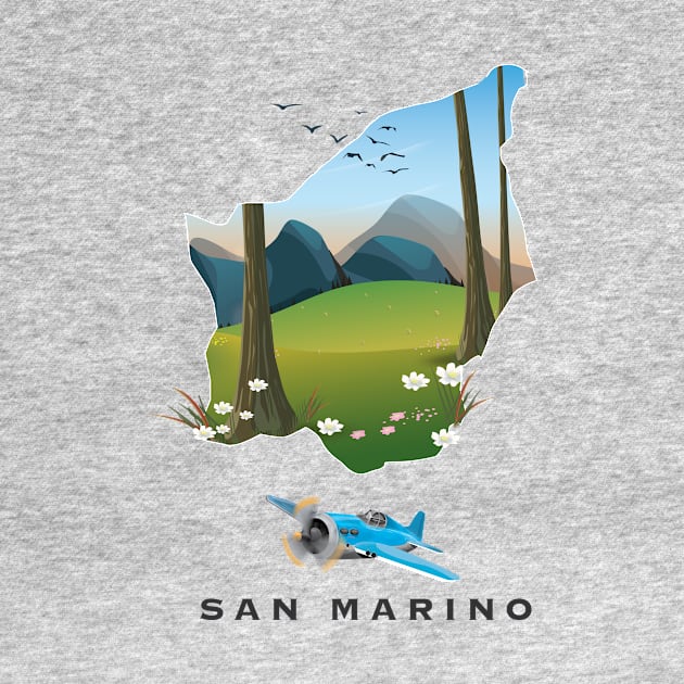 San Marino Travel map poster by nickemporium1